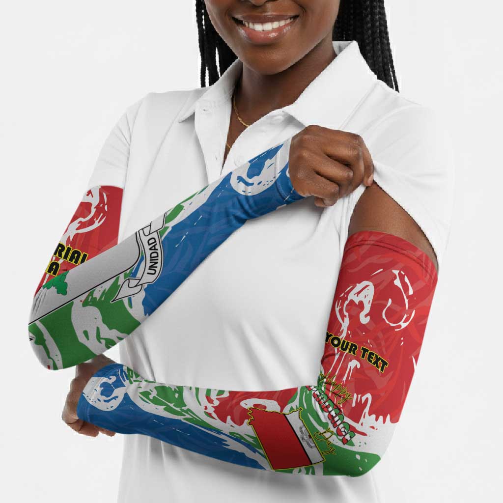 Personalized Equatorial Guinea Independence Day Arm Sleeves Coat Of Arms With Map