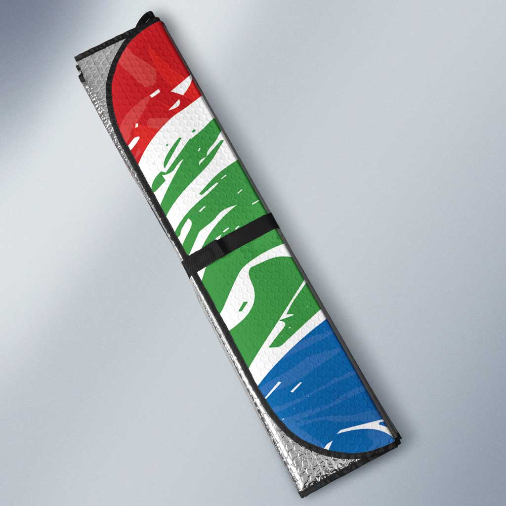 Equatorial Guinea Independence Day Auto Sun Shade Coat Of Arms With Map