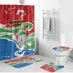 Equatorial Guinea Independence Day Bathroom Set Coat Of Arms With Map
