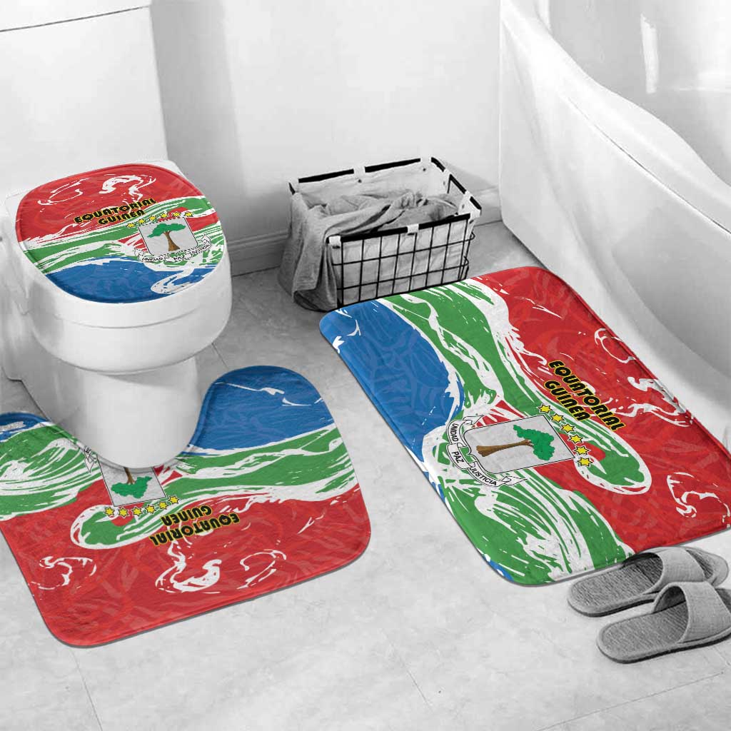 Equatorial Guinea Independence Day Bathroom Set Coat Of Arms With Map