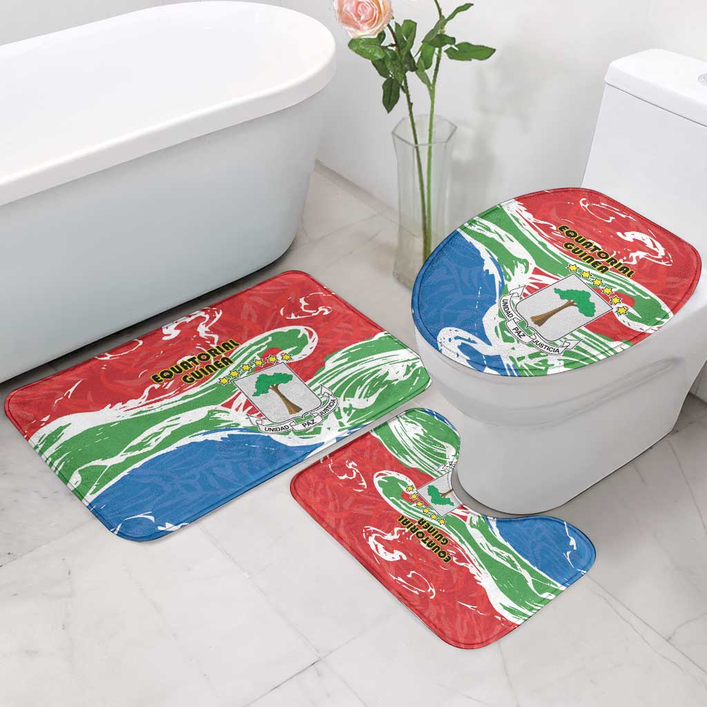 Equatorial Guinea Independence Day Bathroom Set Coat Of Arms With Map