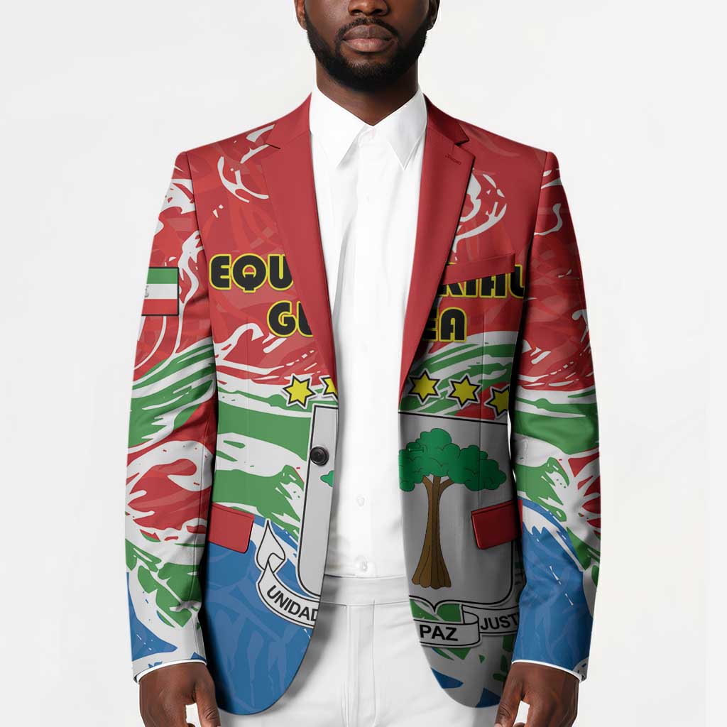 Personalized Equatorial Guinea Independence Day Blazer Coat Of Arms With Map