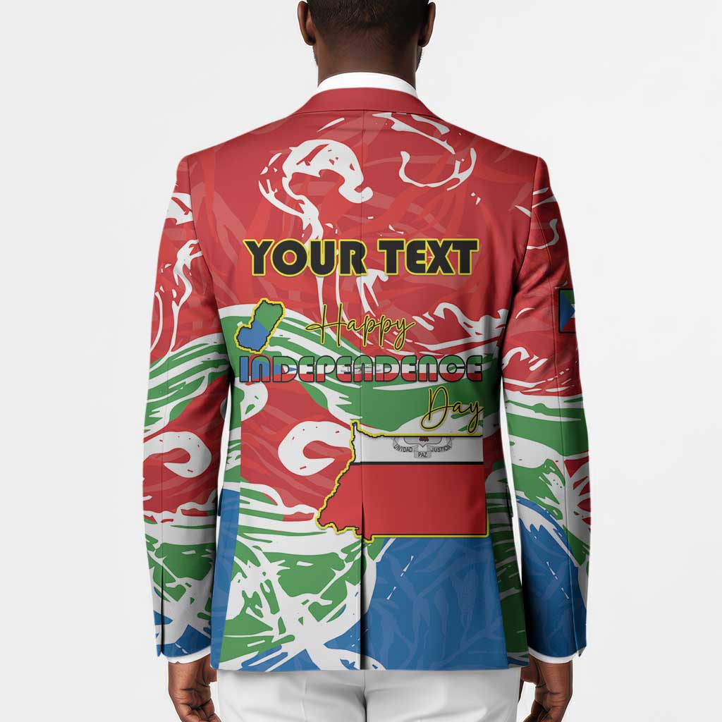 Personalized Equatorial Guinea Independence Day Blazer Coat Of Arms With Map