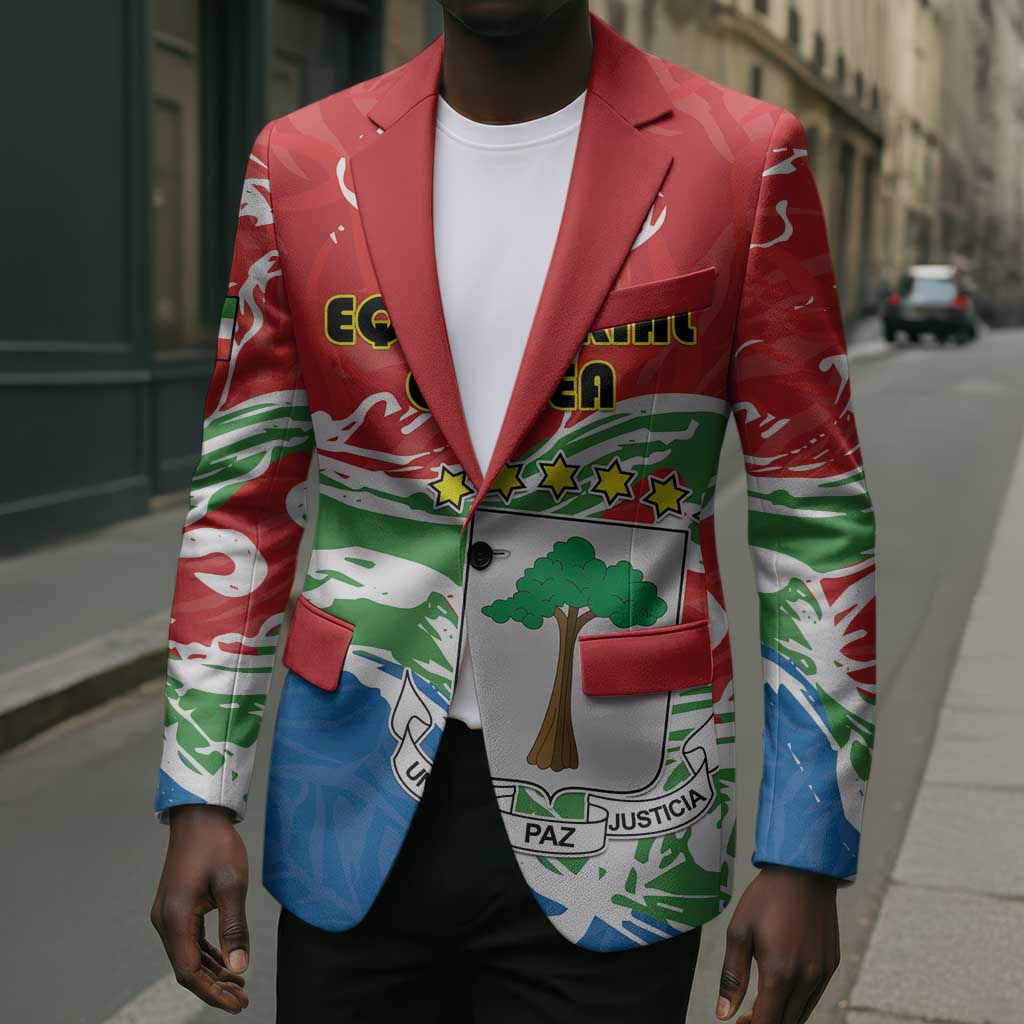 Personalized Equatorial Guinea Independence Day Blazer Coat Of Arms With Map