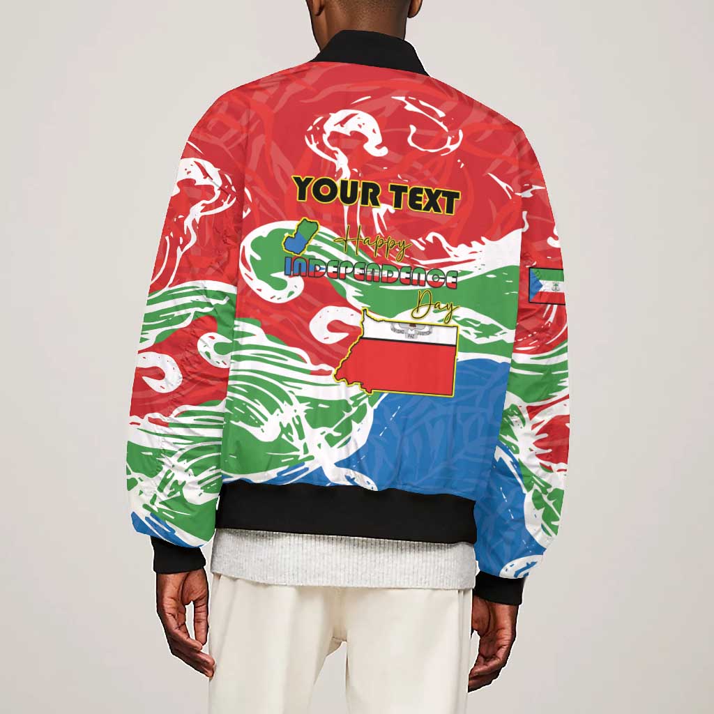 Equatorial Guinea Personalized Bomber Jacket Happy Independence Day - African Pride