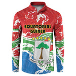 Personalized Equatorial Guinea Independence Day Button Sweatshirt Coat Of Arms With Map