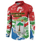 Personalized Equatorial Guinea Independence Day Button Sweatshirt Coat Of Arms With Map