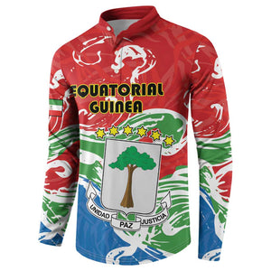 Personalized Equatorial Guinea Independence Day Button Sweatshirt Coat Of Arms With Map