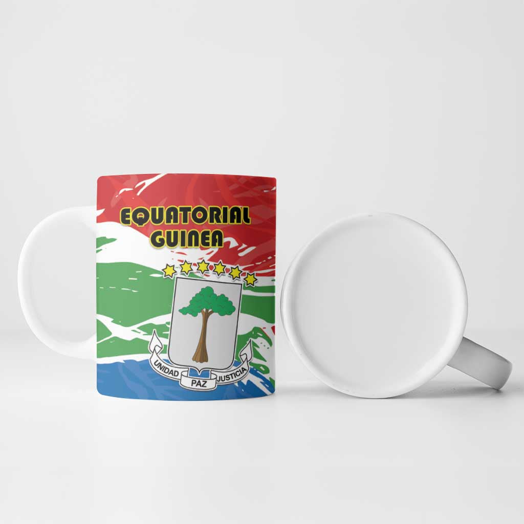 Personalized Equatorial Guinea Independence Day Ceramic Mug Coat Of Arms With Map