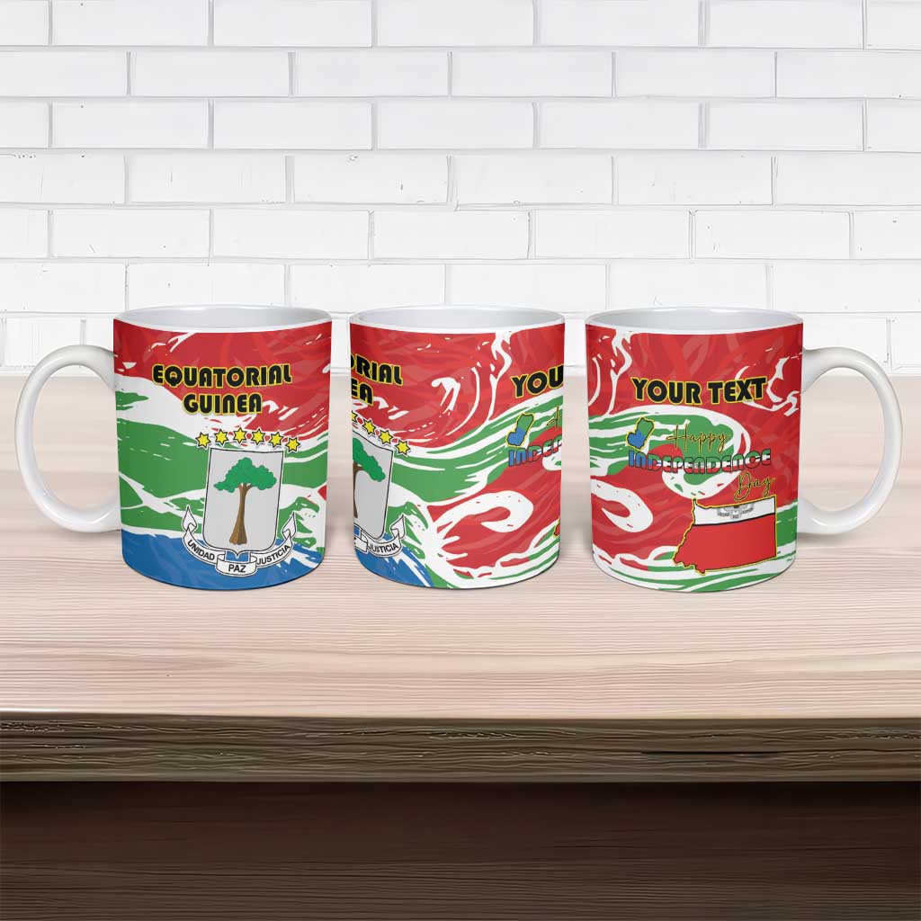 Personalized Equatorial Guinea Independence Day Ceramic Mug Coat Of Arms With Map