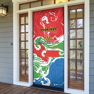 Personalized Equatorial Guinea Independence Day Door Cover Coat Of Arms With Map