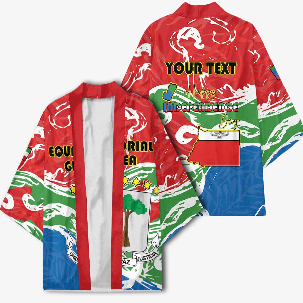 Personalized Equatorial Guinea Independence Day Kimono Coat Of Arms With Map