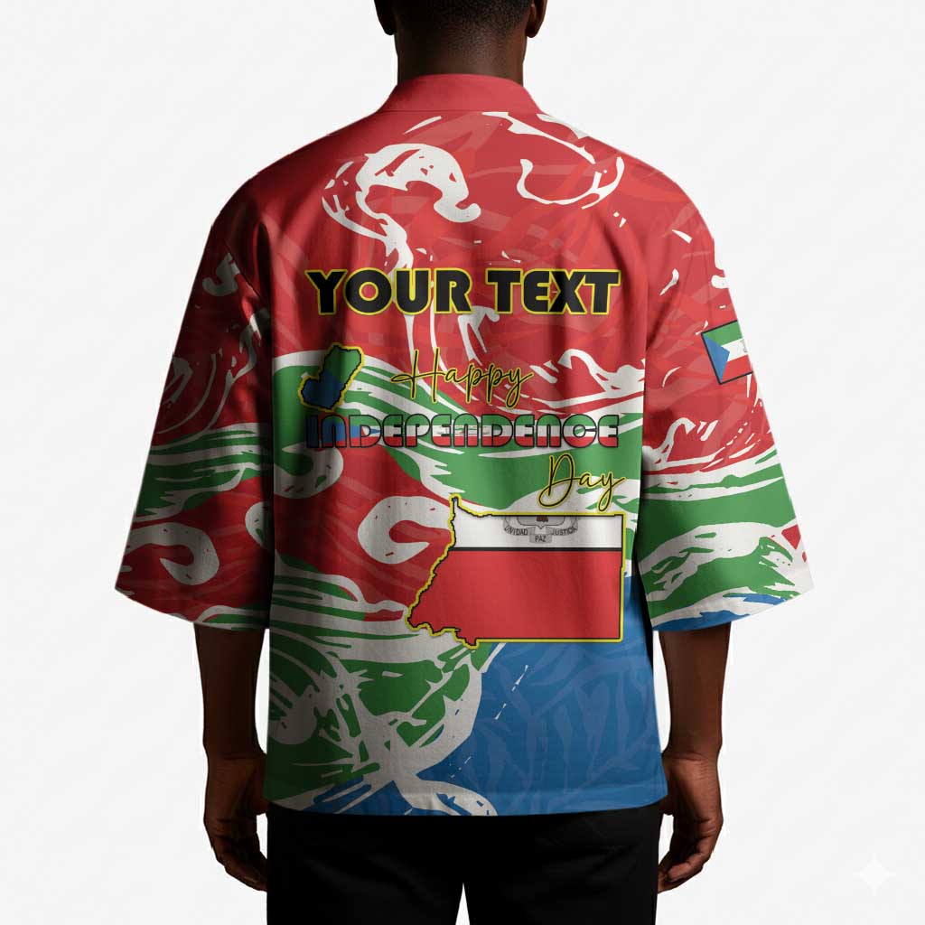 Personalized Equatorial Guinea Independence Day Kimono Coat Of Arms With Map