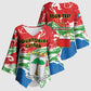 Personalized Equatorial Guinea Independence Day Kimono Sleeve Blouse Coat Of Arms With Map