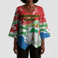 Personalized Equatorial Guinea Independence Day Kimono Sleeve Blouse Coat Of Arms With Map