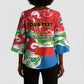 Personalized Equatorial Guinea Independence Day Kimono Sleeve Blouse Coat Of Arms With Map