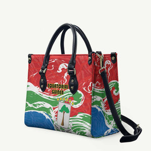 Equatorial Guinea Independence Day Leather Bag Coat Of Arms With Map