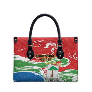 Equatorial Guinea Independence Day Leather Bag Coat Of Arms With Map