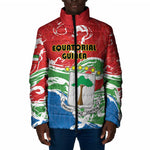 Personalized Equatorial Guinea Independence Day Padded Jacket Coat Of Arms With Map