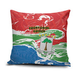 Equatorial Guinea Independence Day Pillow Cover Coat Of Arms With Map
