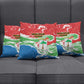 Equatorial Guinea Independence Day Pillow Cover Coat Of Arms With Map