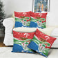 Equatorial Guinea Independence Day Pillow Cover Coat Of Arms With Map