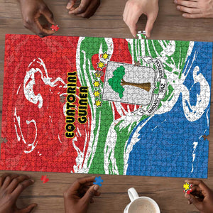 Equatorial Guinea Independence Day Puzzle Coat Of Arms With Map