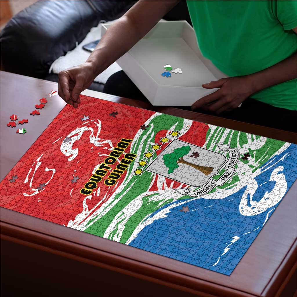 Equatorial Guinea Independence Day Puzzle Coat Of Arms With Map