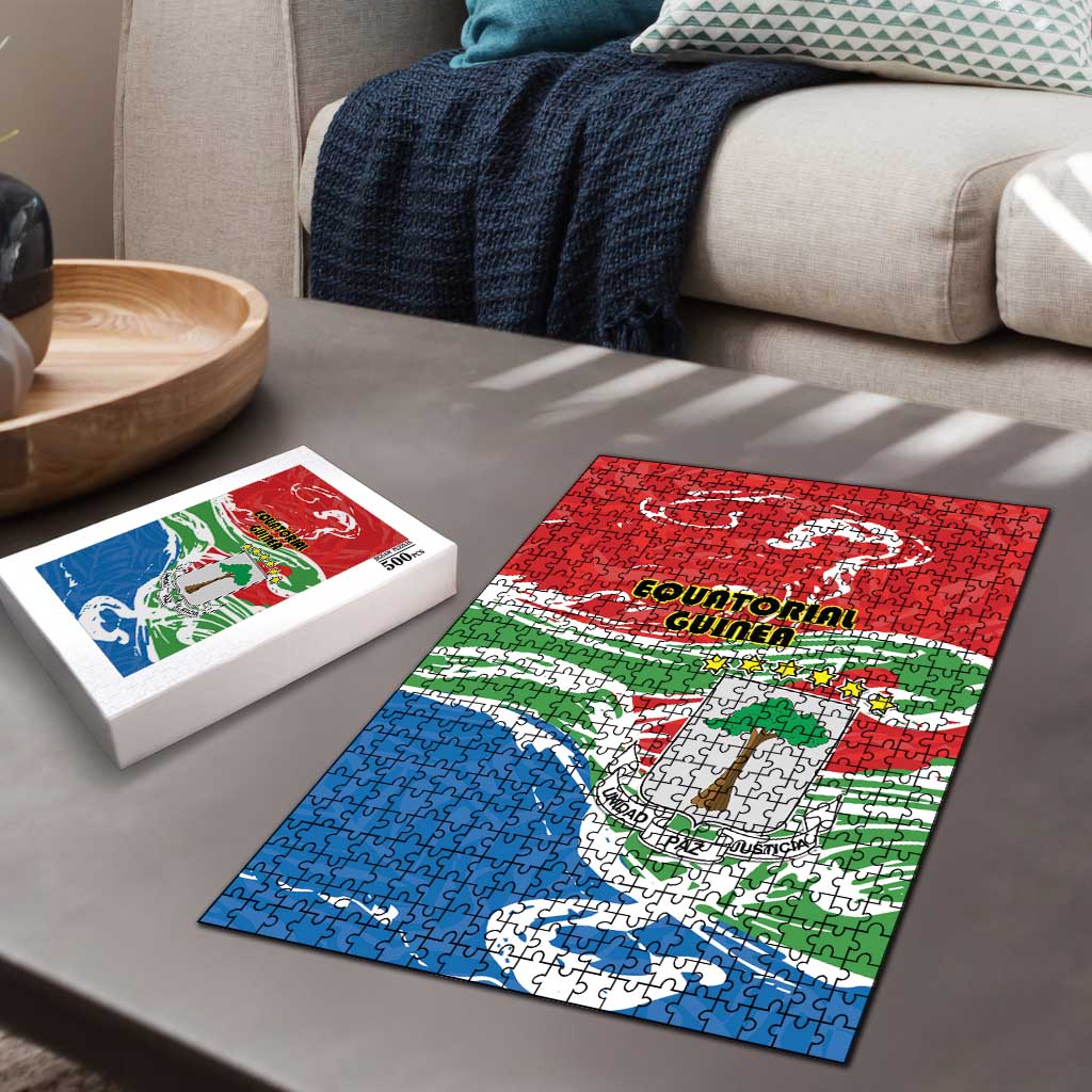 Equatorial Guinea Independence Day Puzzle Coat Of Arms With Map