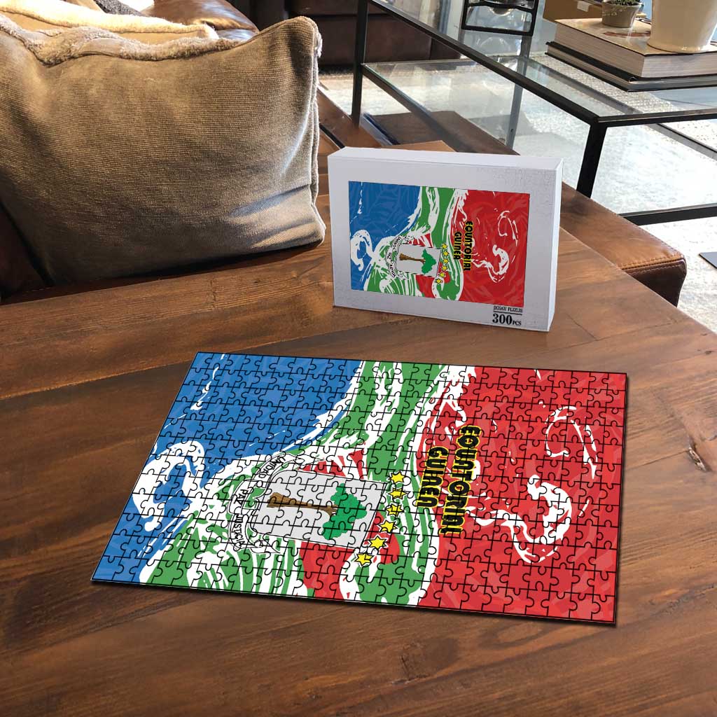 Equatorial Guinea Independence Day Puzzle Coat Of Arms With Map