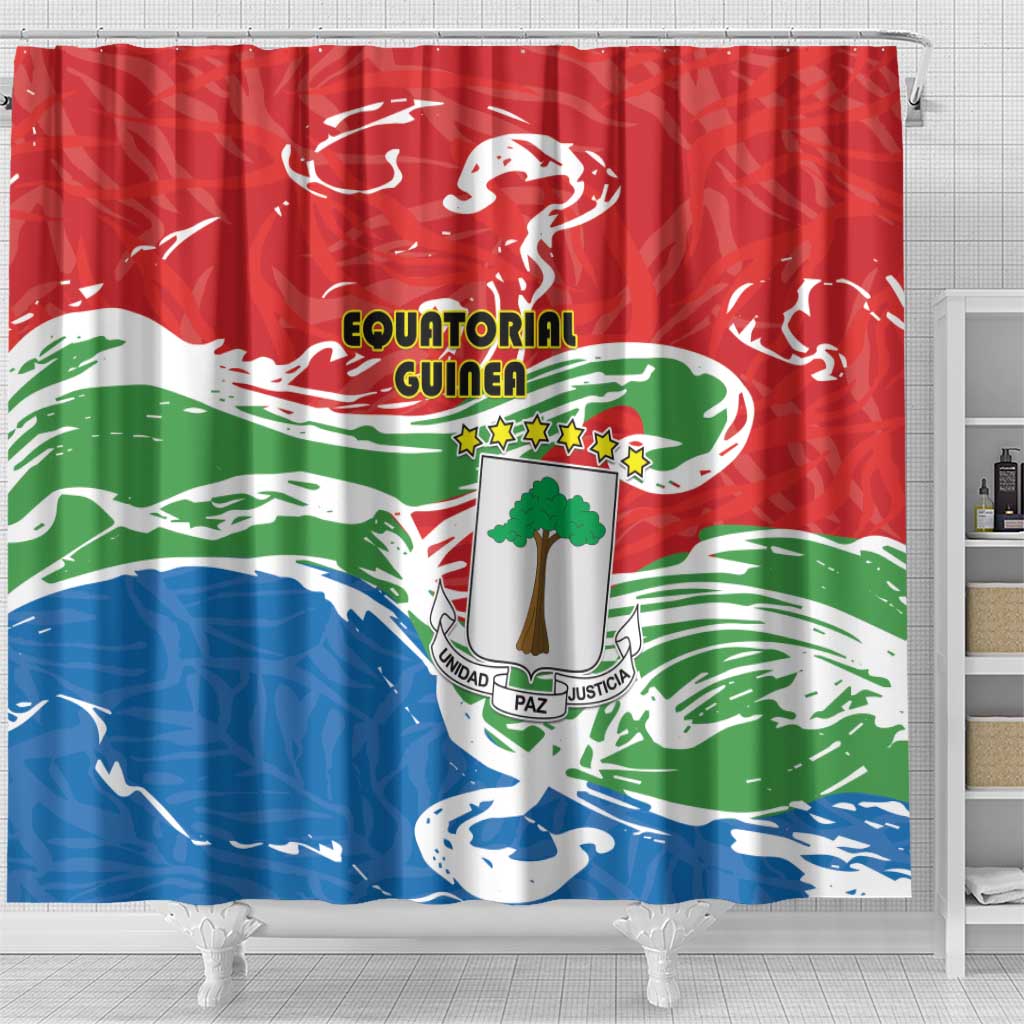 Equatorial Guinea Shower Curtain Happy Independence Day - African Pride
