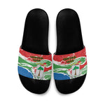 Equatorial Guinea Independence Day Slide Sandals Coat Of Arms With Map