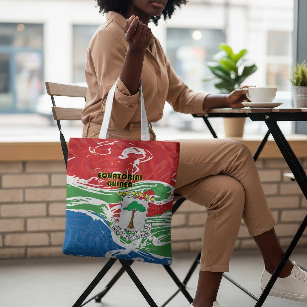 Equatorial Guinea Independence Day Tote Bag Coat Of Arms With Map