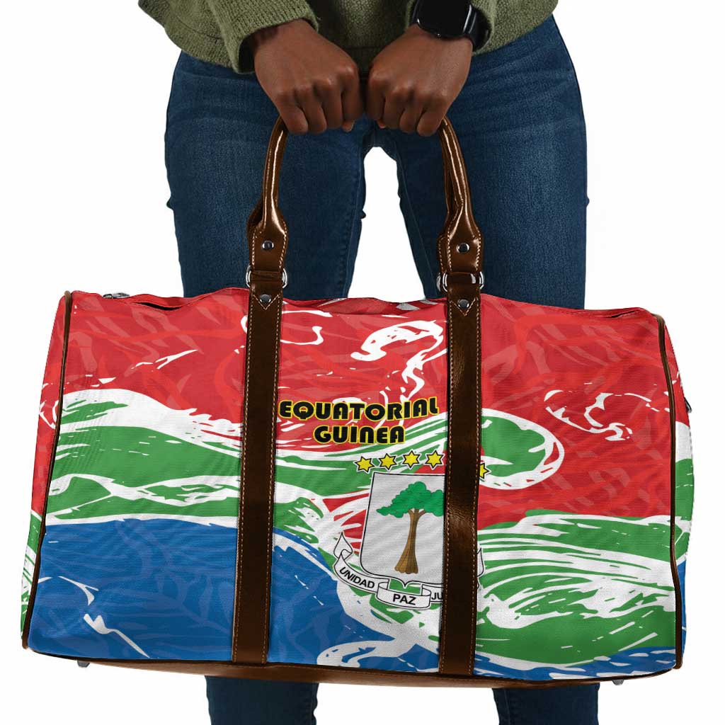 Equatorial Guinea Independence Day Travel Bag Coat Of Arms With Map