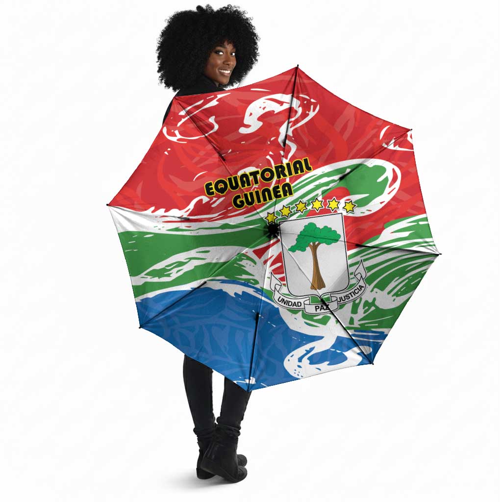 Equatorial Guinea Independence Day Umbrella Coat Of Arms With Map