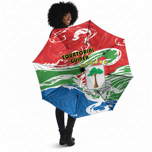 Equatorial Guinea Independence Day Umbrella Coat Of Arms With Map