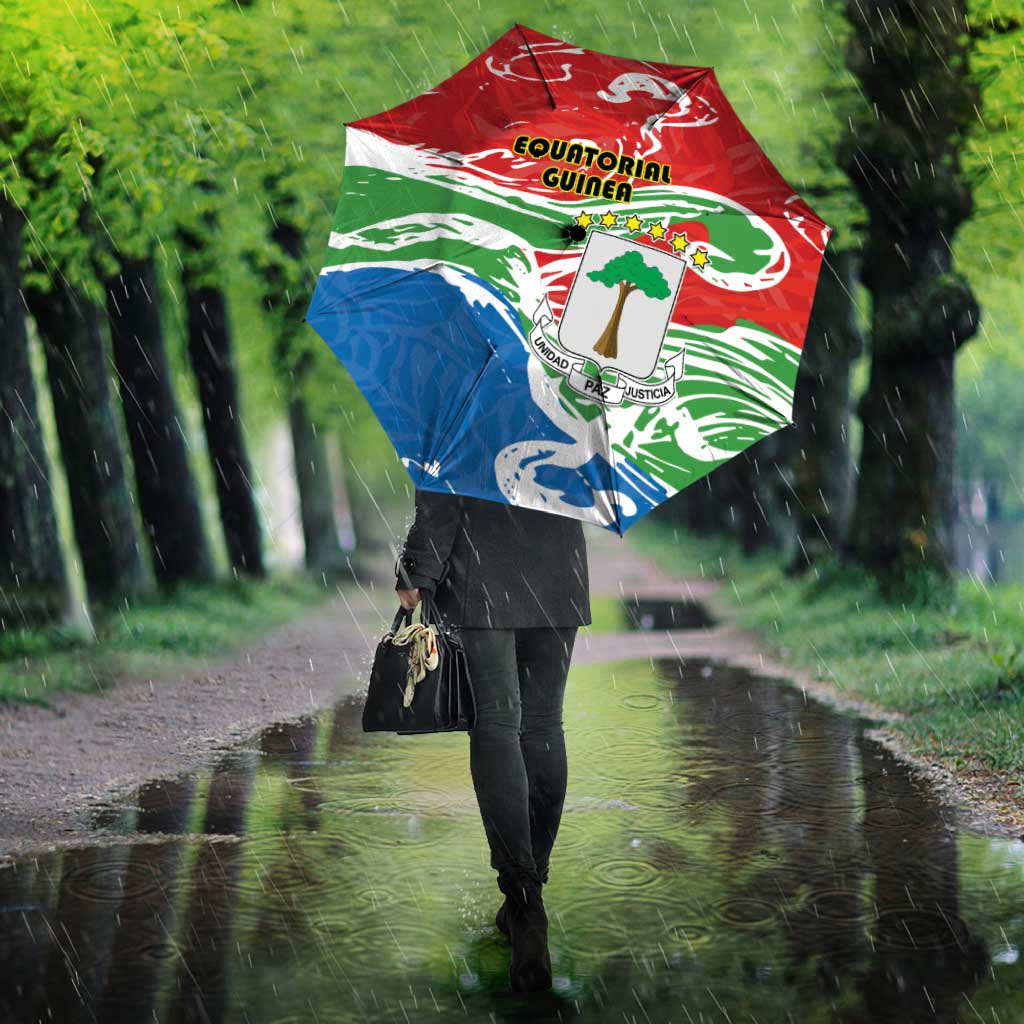 Equatorial Guinea Independence Day Umbrella Coat Of Arms With Map