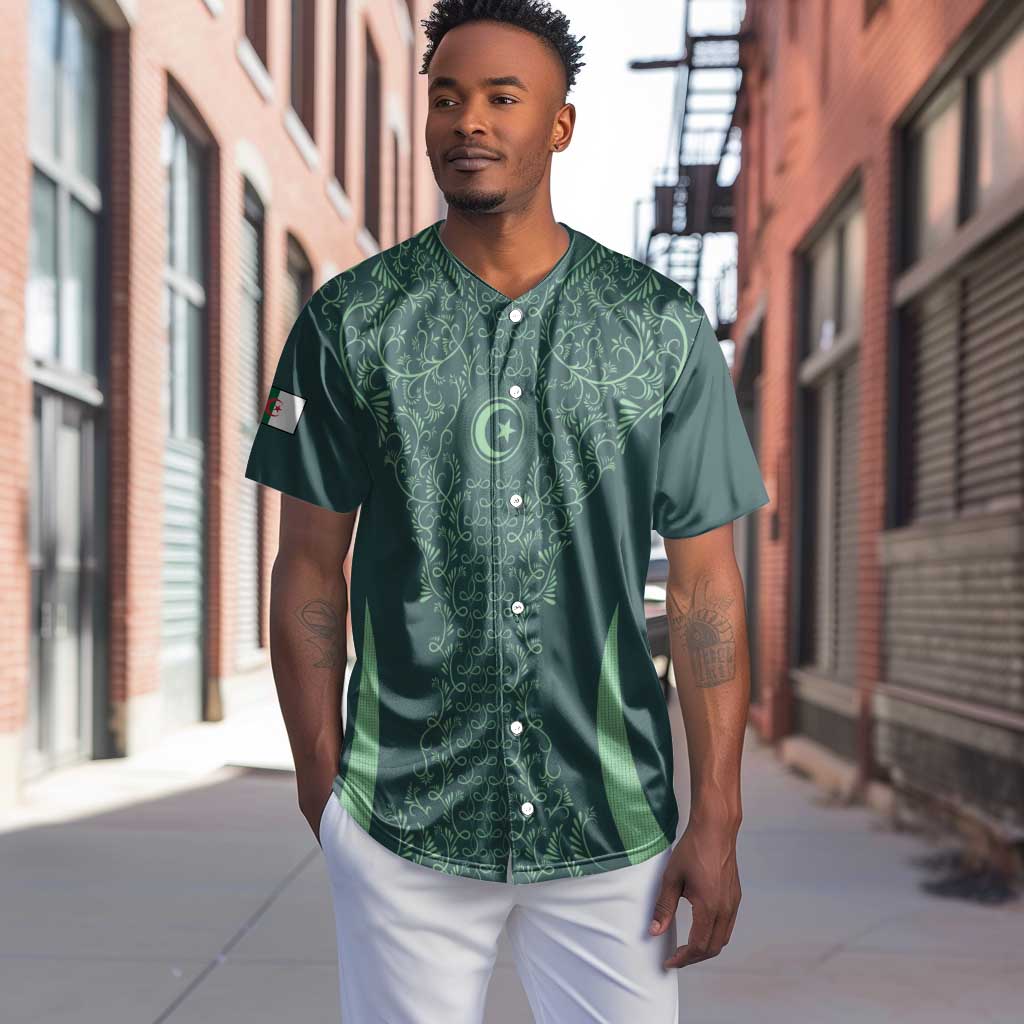 Algeria Football Custom Baseball Jersey Go Greens Go - African Pride