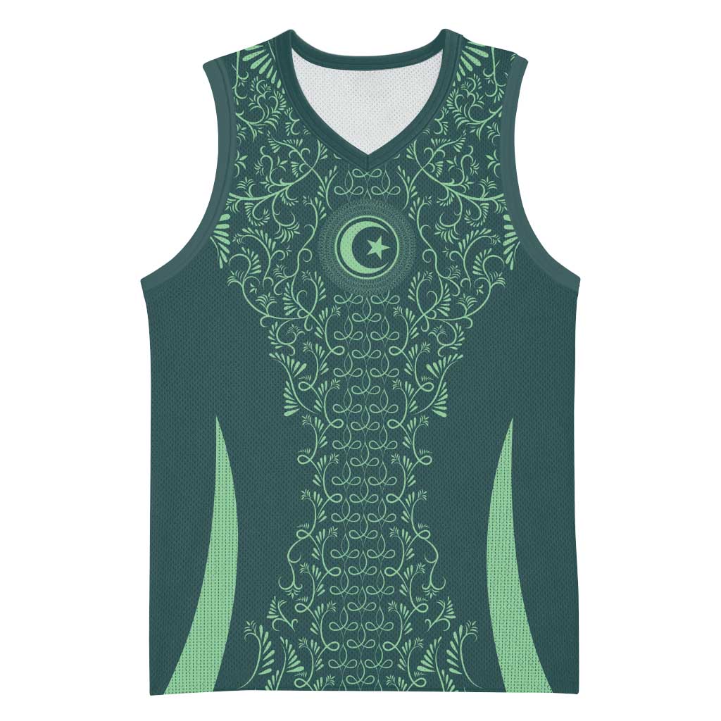 Algeria Football Custom Basketball Jersey Go Greens Go LT15