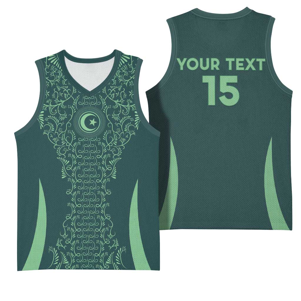 Algeria Football Custom Basketball Jersey Go Greens Go LT15