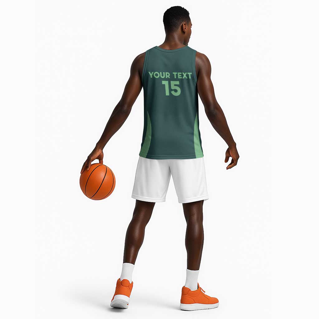 Algeria Football Custom Basketball Jersey Go Greens Go LT15
