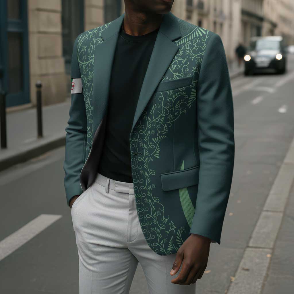 Custom Algeria Football Blazer Come On Greens