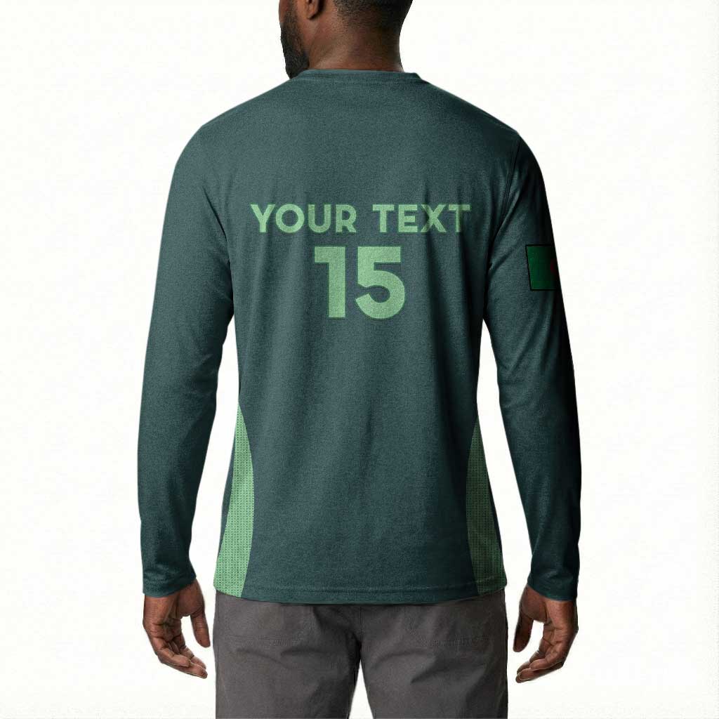 Custom Algeria Football Button Sweatshirt Come On Greens