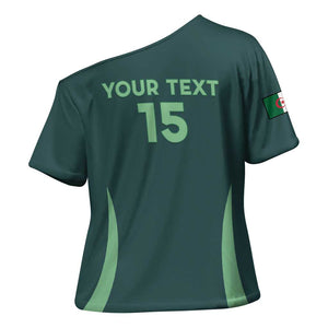 Custom Algeria Football Cross Shoulder Shirt Come On Greens