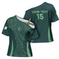 Custom Algeria Football Cross Shoulder Shirt Come On Greens