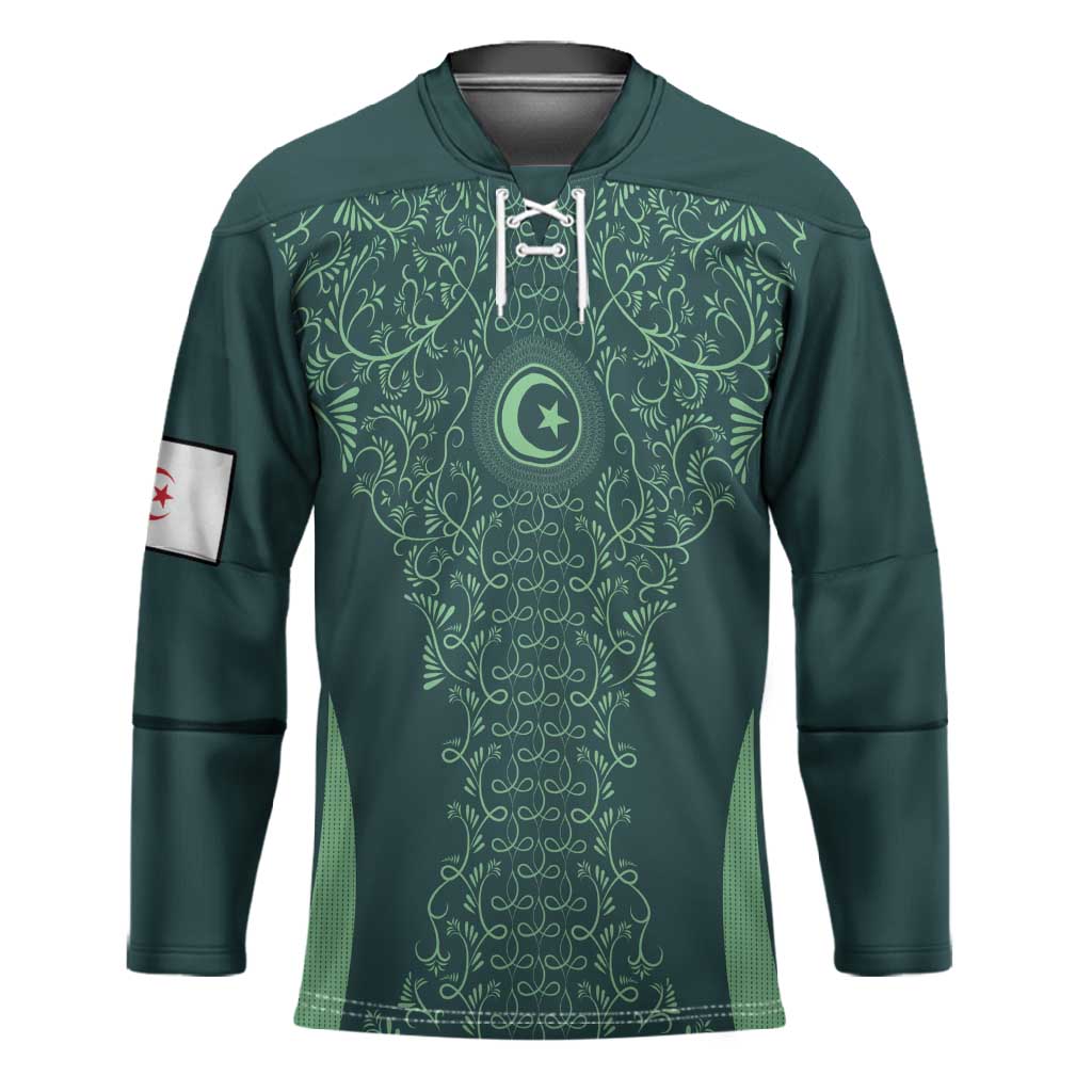 Custom Algeria Football Hockey Jersey Come On Greens
