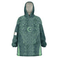 Algeria Football Custom Kid Wearable Blanket Hoodie Go Greens Go - African Pride