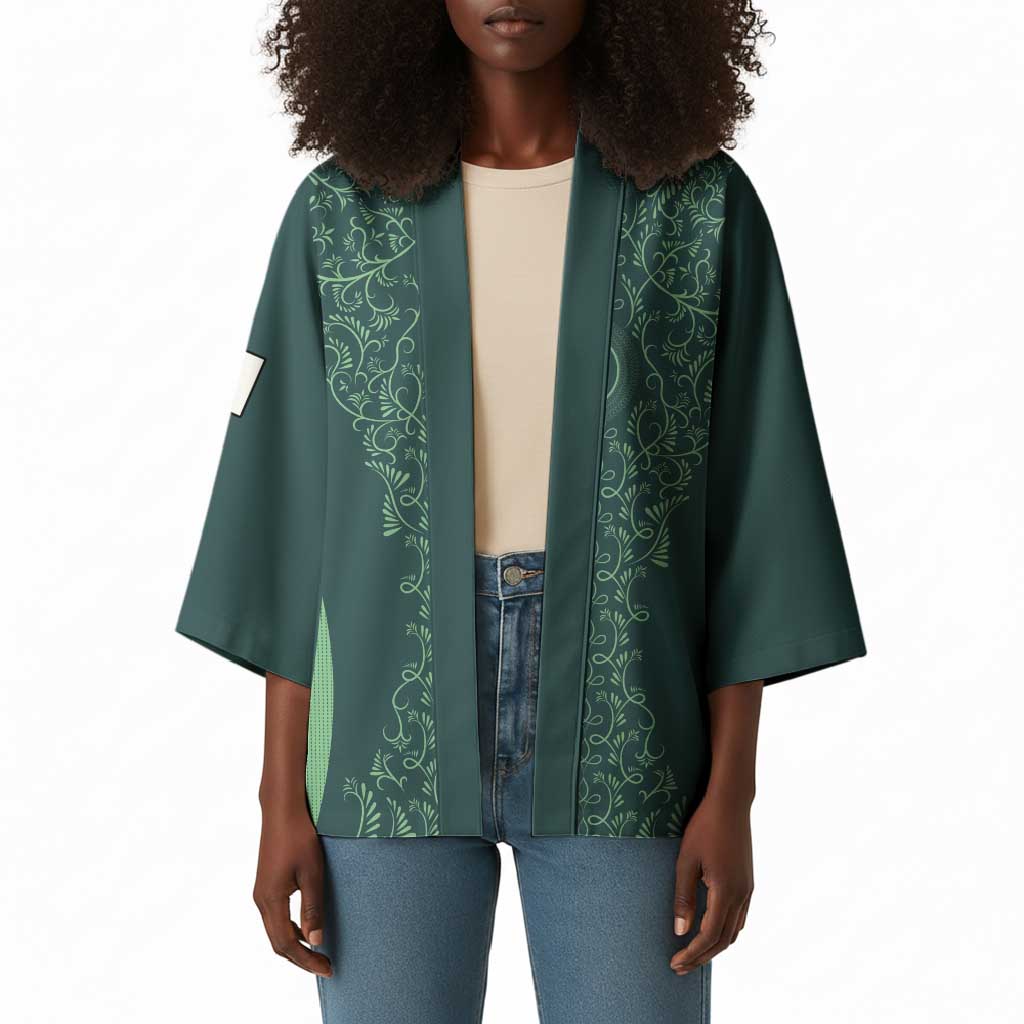 Custom Algeria Football Kimono Come On Greens