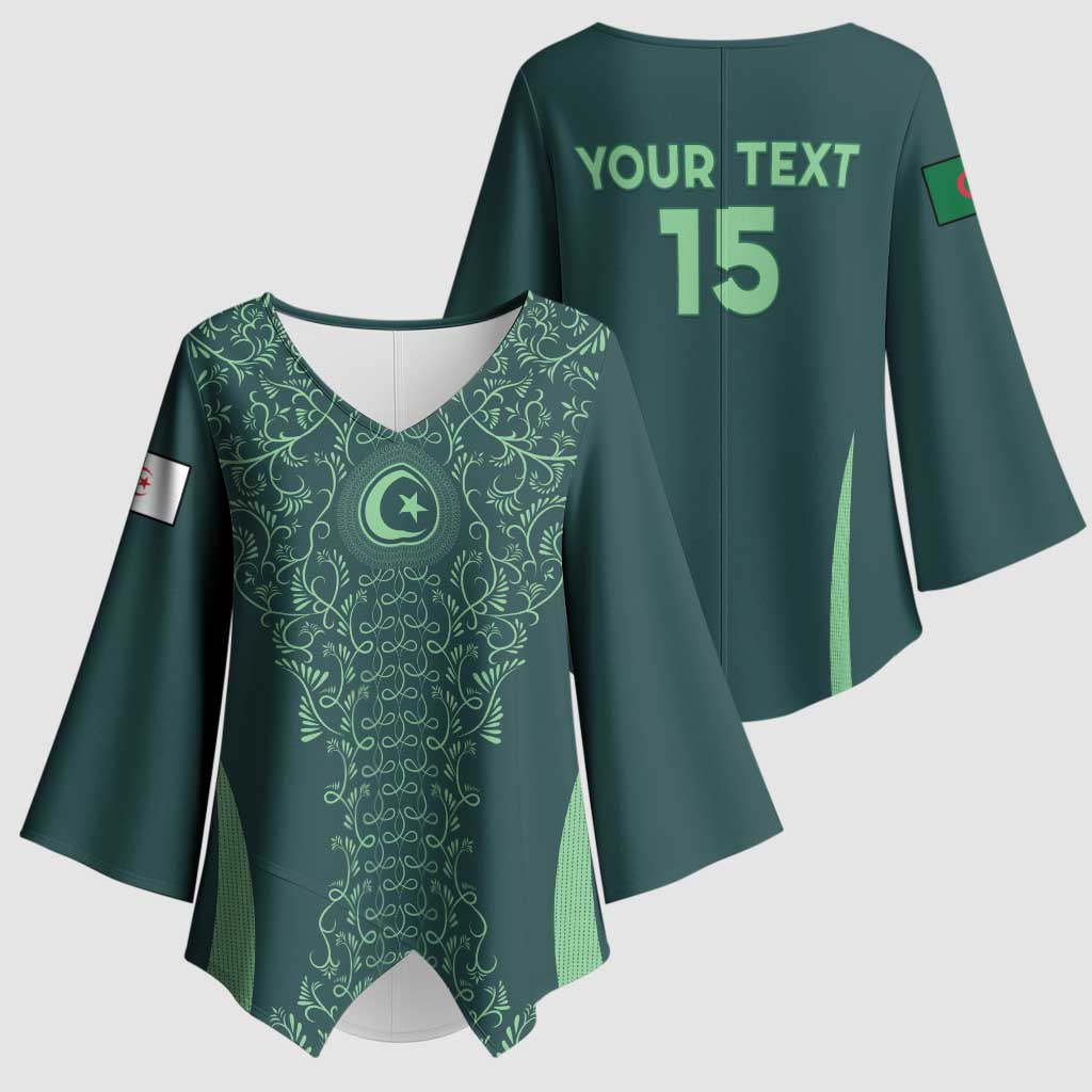 Custom Algeria Football Kimono Sleeve Blouse Come On Greens