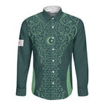 Algeria Football Custom Long Sleeve Button Shirt Go Greens Go - African Pride